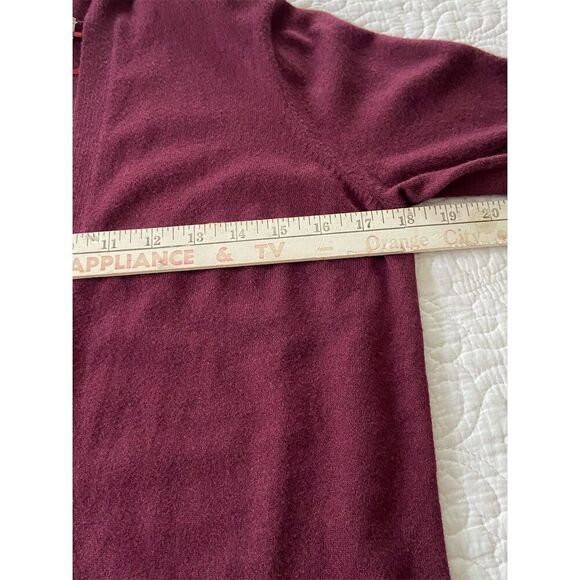 Evolution Open Front Cardigan Sweater Burgundy Available in Size XS and S​ - Picture 7 of 10
